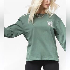 Vans long sleeve olive green women’s t shirt